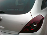 Repaired rear dent to Vauxhall Corsa